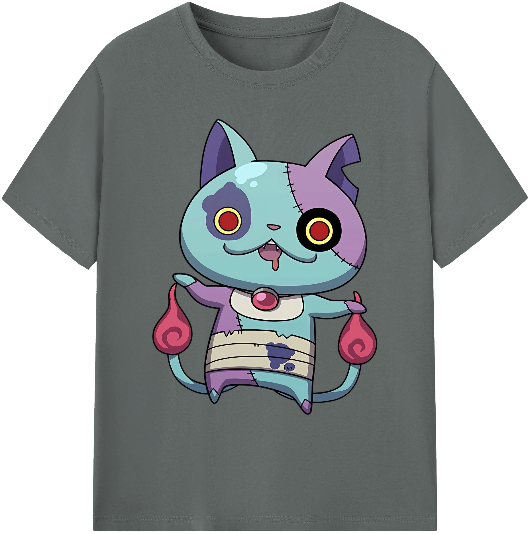 （画像用） 妖怪ウォッチ Yo-kai Watch 綿100％ メンズ半袖Tシャツ｜肌触りやわらか＆通気性